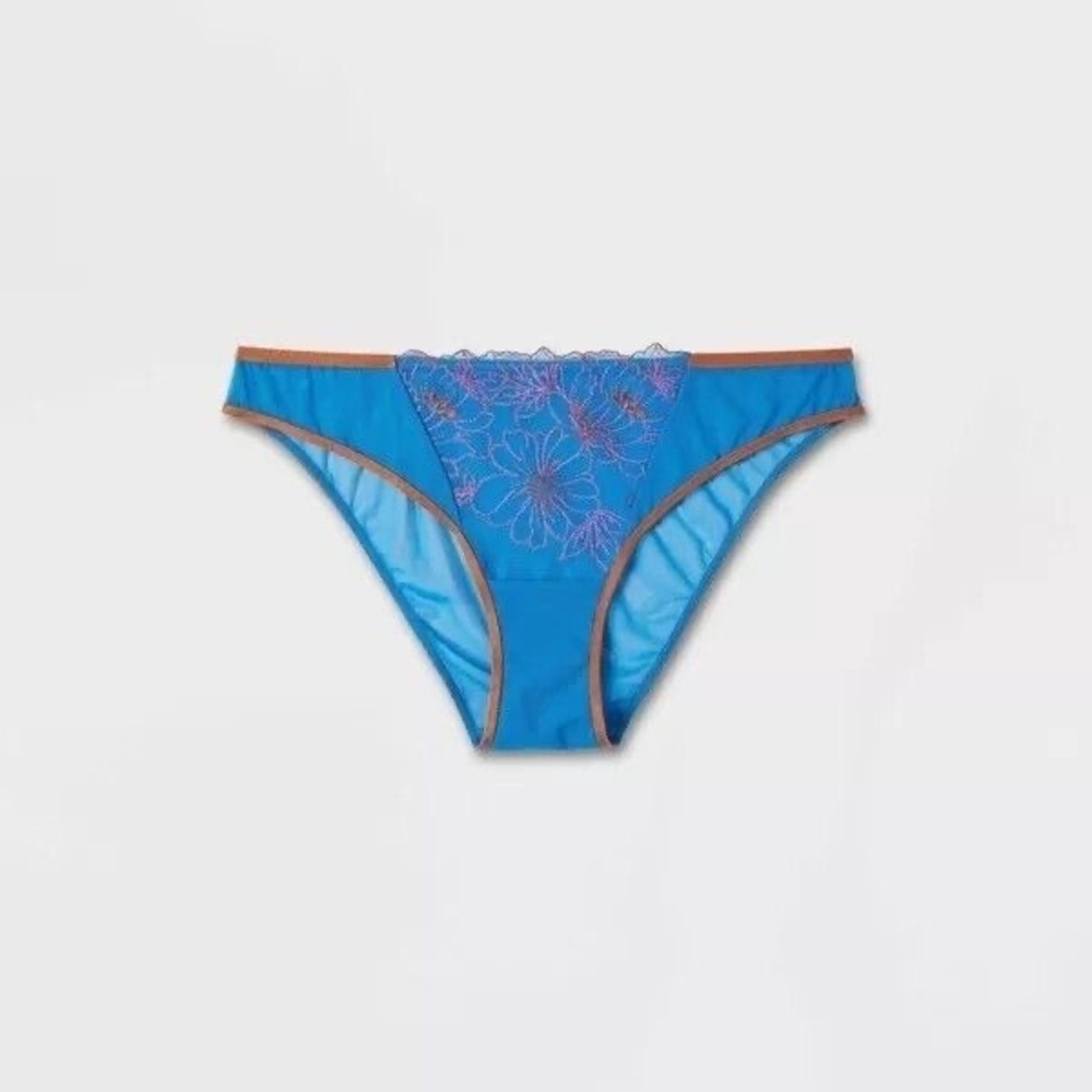 Auden Blue and Pink Lace Trim Panties